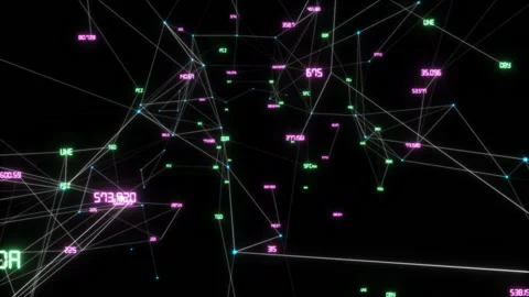 Network of digital connections.Growing network connections. Loopable. Perfect to Stock Footage 99560223