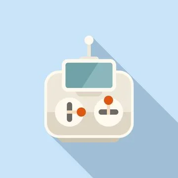 Network digital map drone icon flat vector. Aerial secure view 库存插图