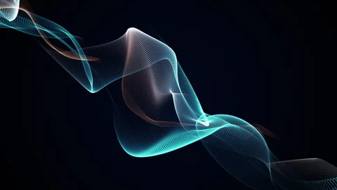 Network of digital particles in abstract form 스톡 동영상 255852057