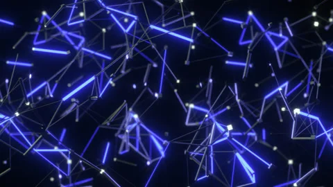 Network digital Plexus sideview Video stock 149649531