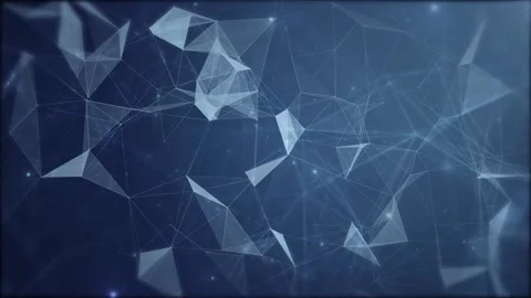 Network Digital Technology, Polygonal Plexus Space Background Stock Footage 283095155