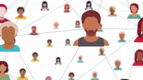 Network of diverse individuals, symbolizing connection, diversity Stock Footage 314274018