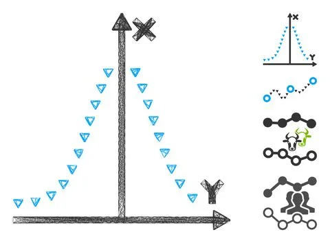 Network Dotted Gauss Plot Vector Mesh Ilustración de archivo