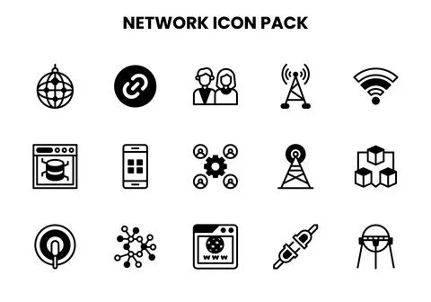 Network DuoTone Graphics Icons Pack イラスト素材