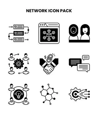 Network DuoTone UI Icons Pack イラスト素材