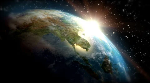 Network Earth - Communication across the world. An animated epic view of our Stock Footage 32964794