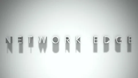 Network edge 3D title animation white text on a white background Stock Footage 299369639