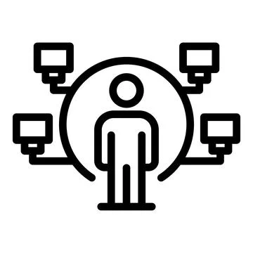 Network education icon outline vector. Stay home 스톡 일러스트