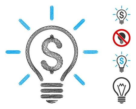 Network Electric Light Price Vector Mesh Stockillustratie