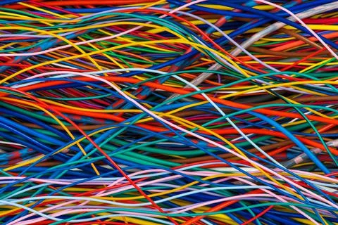 Network of electrical cable Foto stock