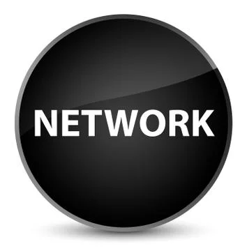 Network elegant black round button Stock Illustration