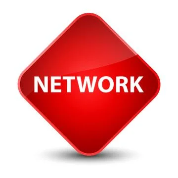 Network elegant red diamond button Stock Illustration