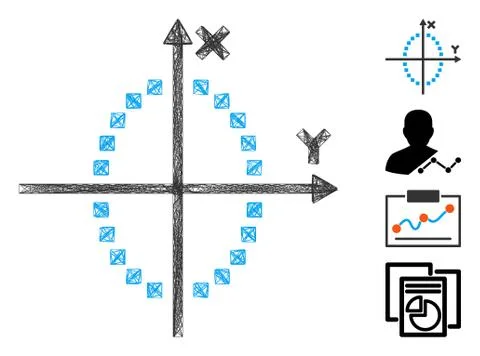 Network Ellipse Plot Vector Mesh Ilustración de archivo
