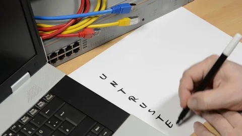 Network engineer explaining network security Video stock 73747970