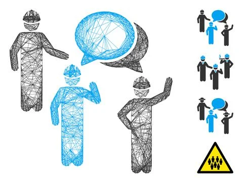 Network Engineer Persons Forum Vector Mesh Stock Illustration