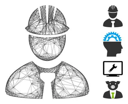 Network Engineer Vector Mesh Illustrazione stock