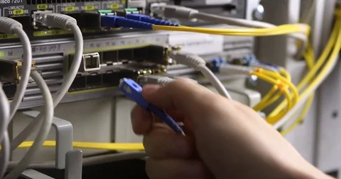 Network Engineer Working In Server Room, Stock Footage 117630998