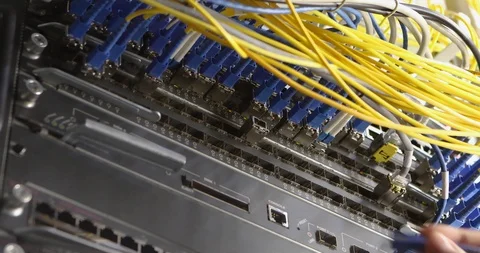 Network Engineer Working In Server Room, Stock-Footage 117631013