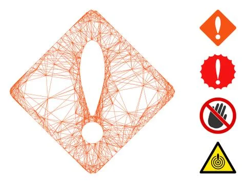 Network Error Vector Mesh Stock Illustration