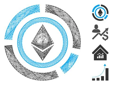 Network Ethereum Diagram Vector Mesh Stockillustratie