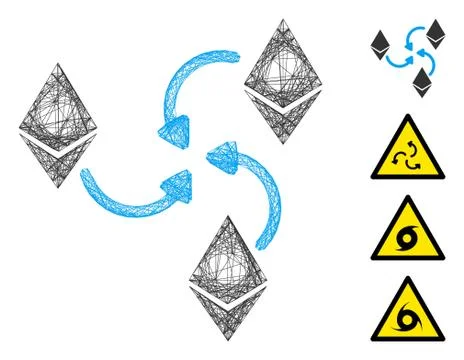 Network Ethereum Mixer Swirl Vector Mesh Ilustración de archivo