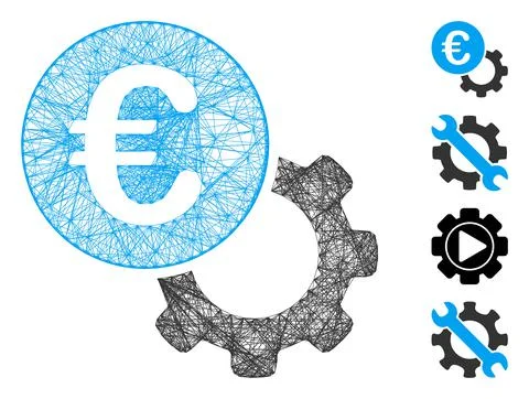 Network Euro Configure Vector Mesh Stock Illustration