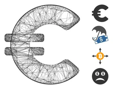 Network Euro Vector Mesh 스톡 일러스트