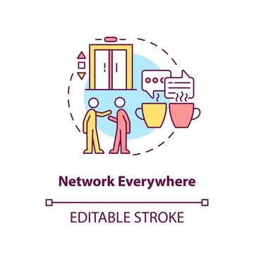 Network everywhere concept icon Stock Illustration