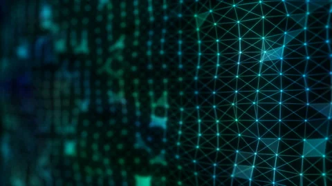 Network evolving. Animation multicolored. Blue, purple, red neon colors. Stock Footage 115027375