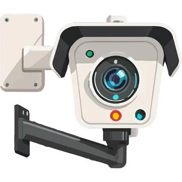 Network facility protection Surveillance Camera Monitoring System Illustrazione stock