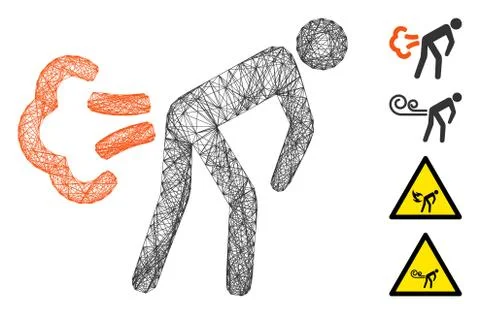 Network Fart Vector Mesh Stock Illustration