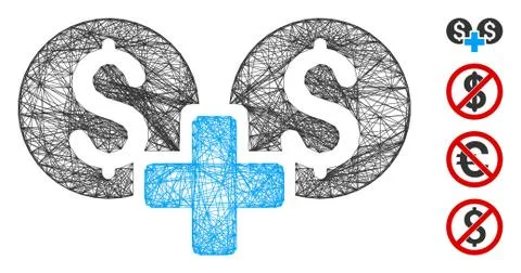 Network Financial Sum Vector Mesh Stockillustratie