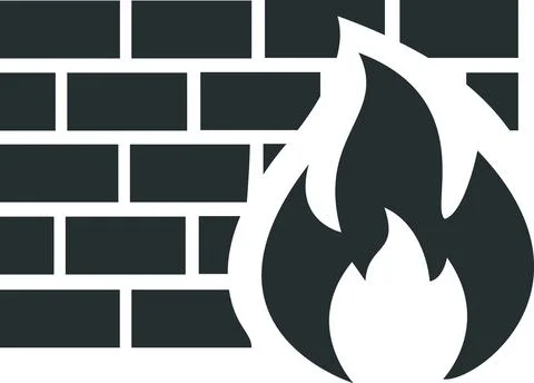 Network firewall protection and security icon Stock Illustration