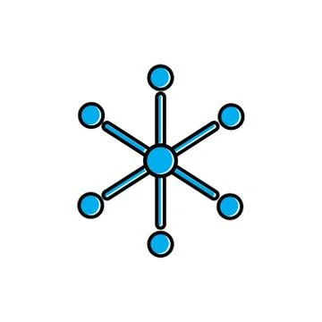 Network flat icon. Design vector Stock-Illustration