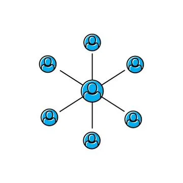 Network flat icon. Design vector Illustrazione stock