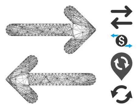 Network Flip Horizontal Vector Mesh Stock Illustration
