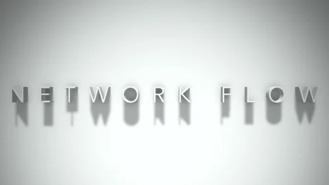 Network flow 3D title animation with shadows on a white background Stock Footage 297856571