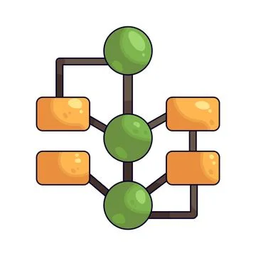 Network flow illustration Stock Illustration