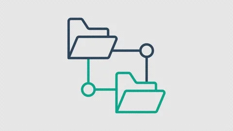 Network folder animated icon Stock Footage 304313348