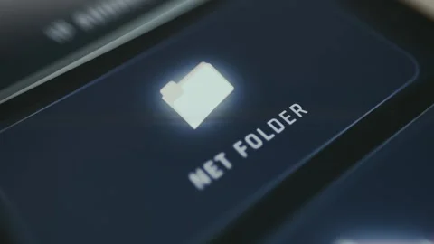 Network Folder concept represented by the digital folder icon Stock Footage 335865526