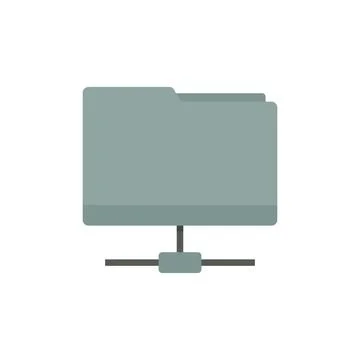 Network folder icon flat isolated Stock Illustration