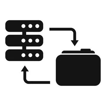 Network folder icon simple vector. Backup data イラスト素材