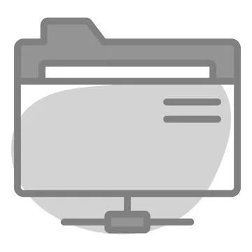 Network folder Icon. User interface Vector Illustration, As a Simple Vector.. Stock Illustration