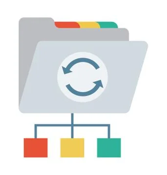 Network Folder Vector Illustration Stock Illustration