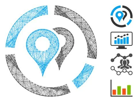 Network Geo Diagram Vector Mesh Stock Illustration