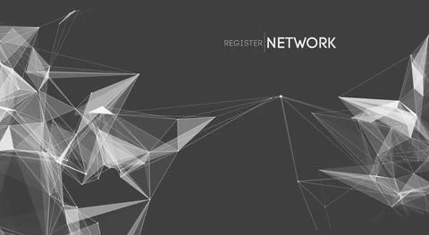 Network geometric line tech background. Abstract network technology vector. EPS Stock Illustration