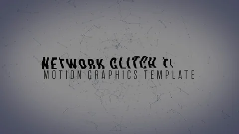 Network Glitch Text After Effects stock