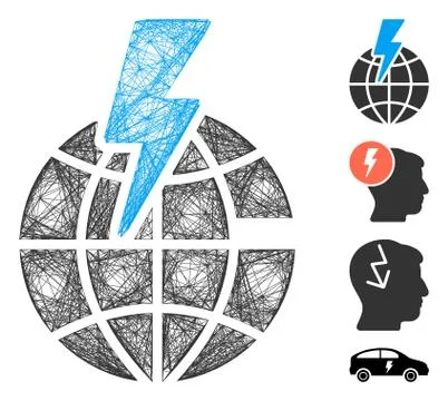 Network Global Shock Vector Mesh Illustrazione stock