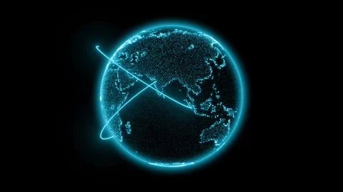 Network globe blue Vídeos de archivo 312047253