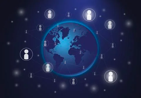 Network On A Globe design Stock Illustration